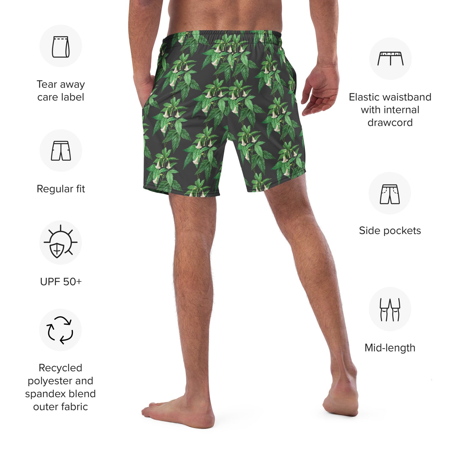 Men's Swim Trunks - Flower Fun