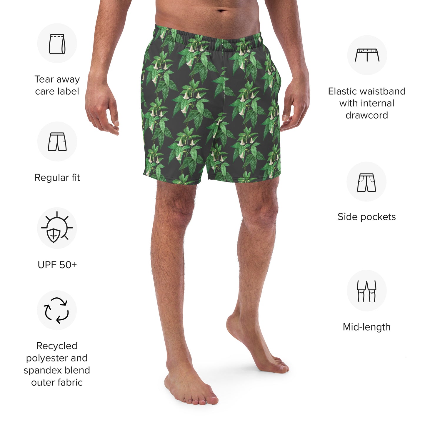 Men's Swim Trunks - Flower Fun