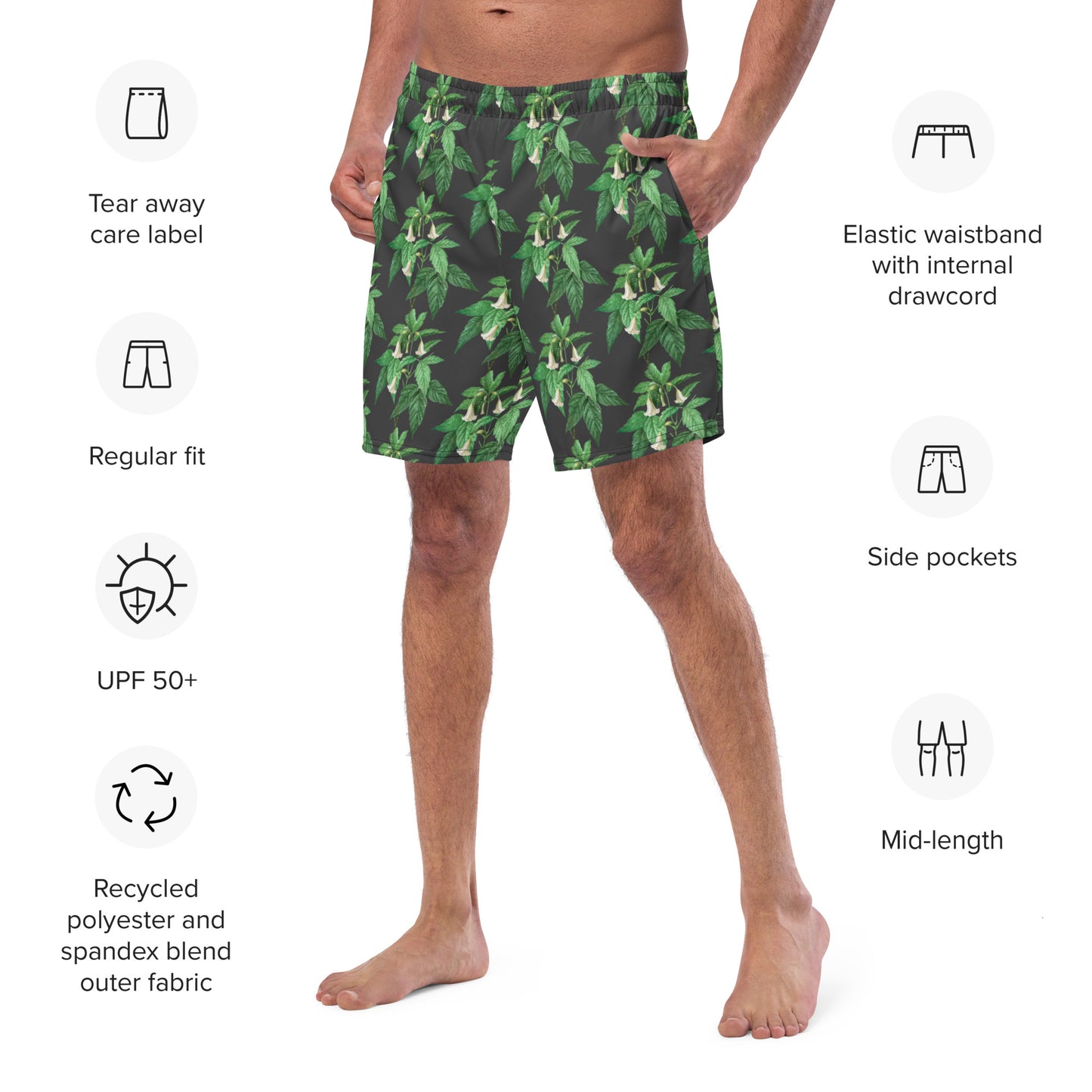 Men's Swim Trunks - Flower Fun