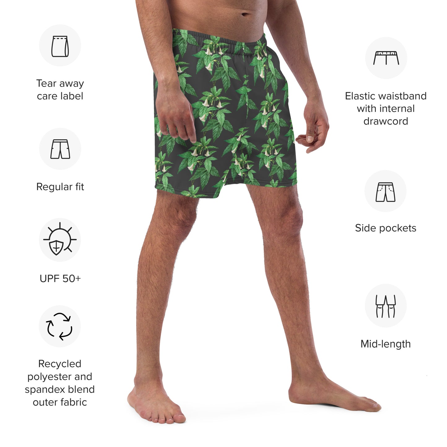 Men's Swim Trunks - Flower Fun